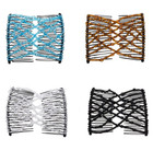 4 Pieces Beads Hair Combs Magic Elastic Hair Clips Stretchy Hair Comb Double Cli