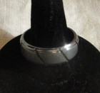 Ring Band Line Design  Silvertone Size 10 — photo 2