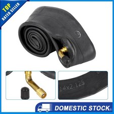 14" Bike Inner Tube 14x2.125 Bent American Type Valve Inner Tube 34mm Pack of 1