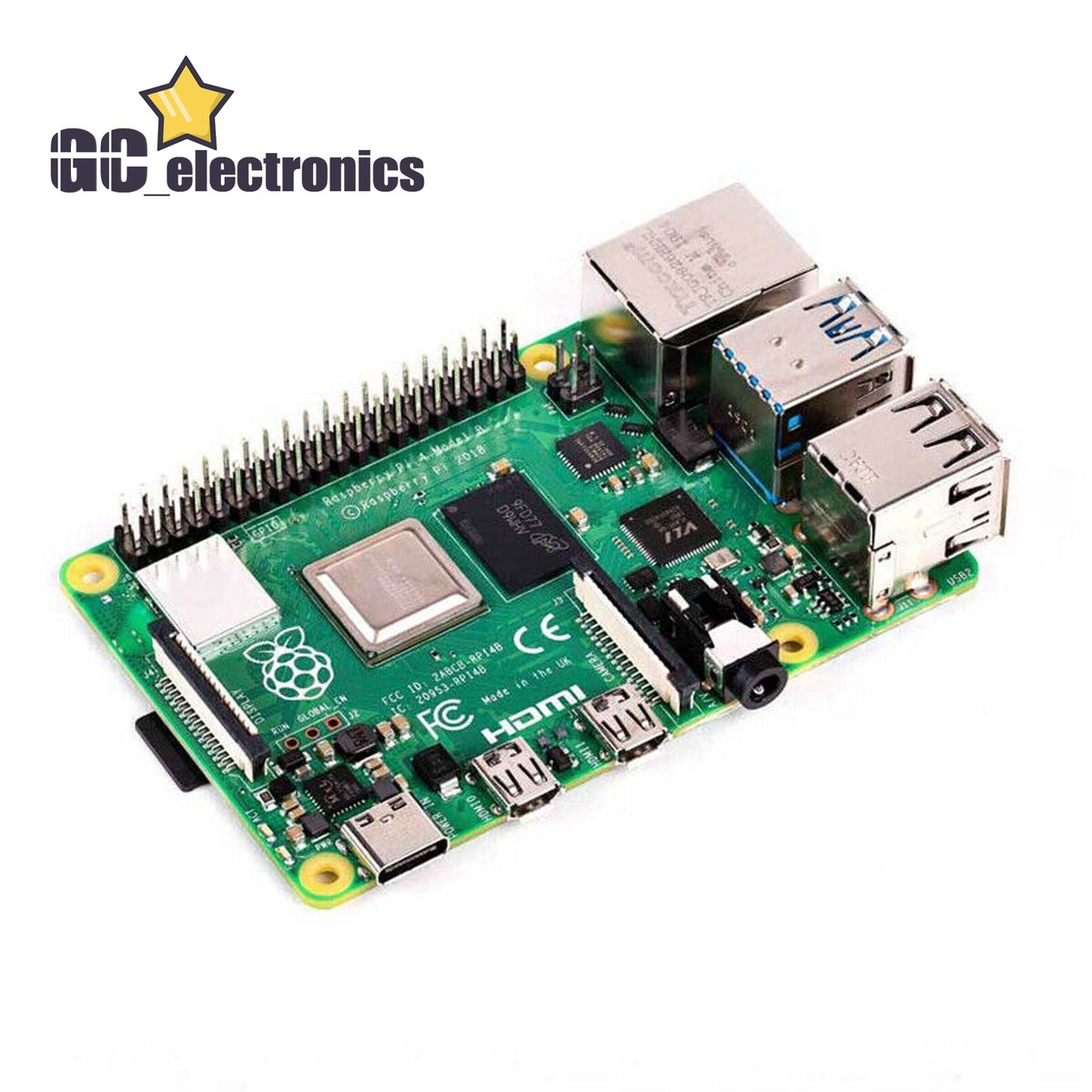 Raspberry Pi 4 Model b 1GB 2GB 4GB 8GB Kit Case w/Fan Power Supply