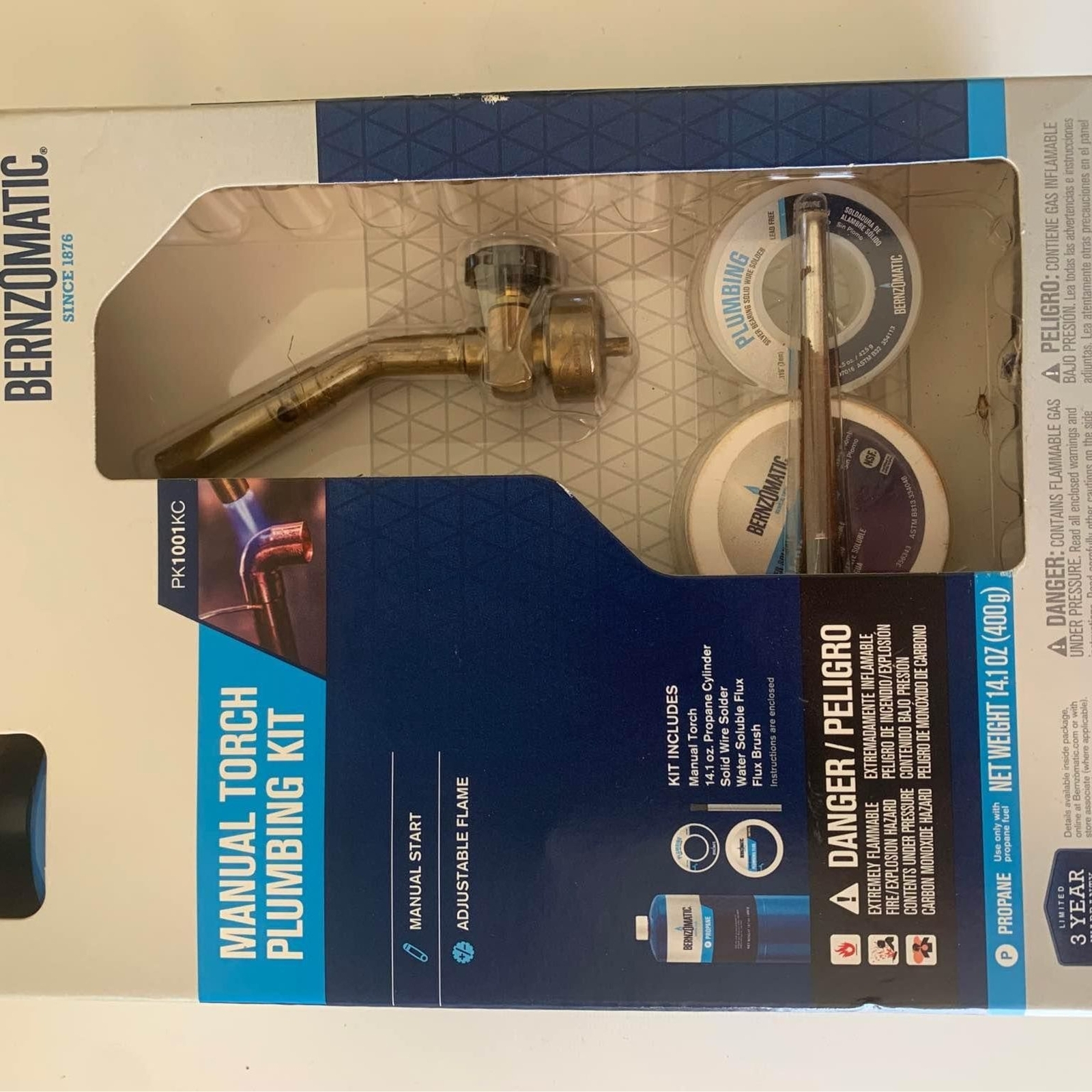 BRAND NEW Benrnzomatic Manual Torch Plumbing Kit