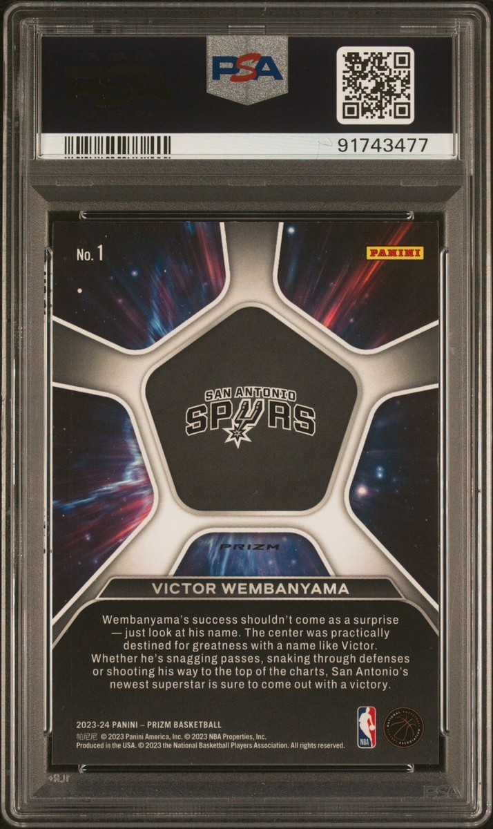 PSA 10 2023-24 Panini Prizm Victor Wembanyama Rookie Deep Space