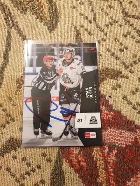 DEL 2022/2023 22/23 signiert Löwen Frankfurt #146 Ryan Olsen