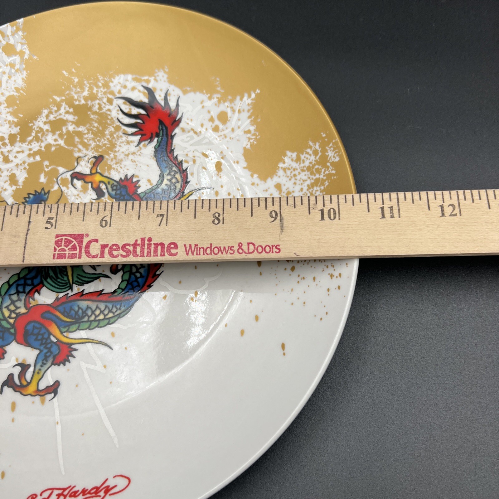 Ed Hardy Life Dragon Dinner Plate