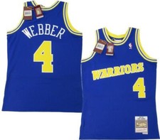 New 1993-94 Chris Webber #4 Warriors Mens Mitchell & Ness Swingman Jersey $130
