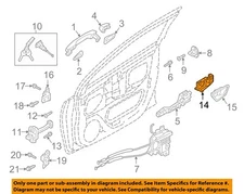 HYUNDAI OEM 18-22 Accent Front Door Lock Hardware-Handle, Inside 82620J0000SFS