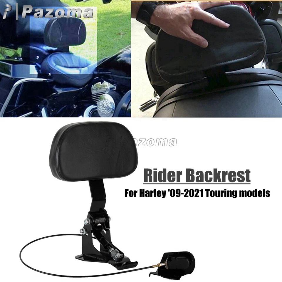 Respaldo del conductor Respaldo del conductor Ajustable para Harley Electra Glide Street Road Foto 2 de 4