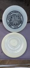 2 WHAM-O GLOW IN THE DARK FRISBEEs   Vintage Moonlighter  DYN-O-GLO