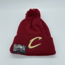 New Era Unisex Adult Cleveland Cavilers NBA Winter Hat Beanie Red One Size