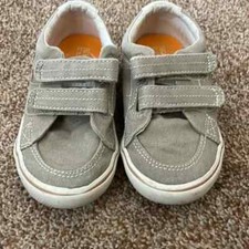 Toddler's Sperry Top-sider beige canvas shoes 6