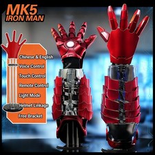 Armatura da braccio Iron Man con base indossabile braccio mech controllo vocale touch puntelli cosplay