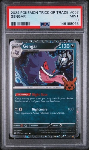 2024 POKEMON TRICK OR TRADE #057 GENGAR PSA 9