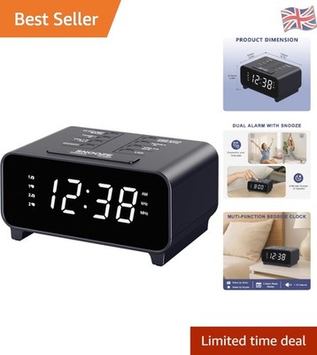 Vielseitiger digitaler Radiowecker mit zwei Weckern, Lautstärkeregler & Sleep-Timer