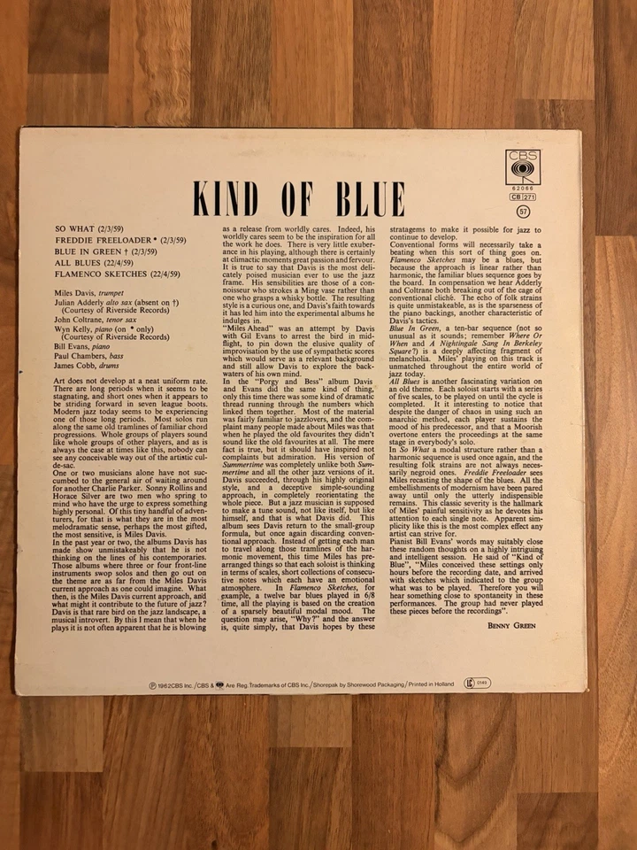 Miles Davis Kind of Blue · Lp · 1962, photo 2 of 5