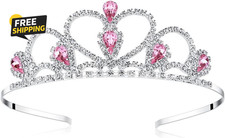 Colorful Gems Silver Rhinestone Tiara for Little Kid Big Kid Prom Birthday crown