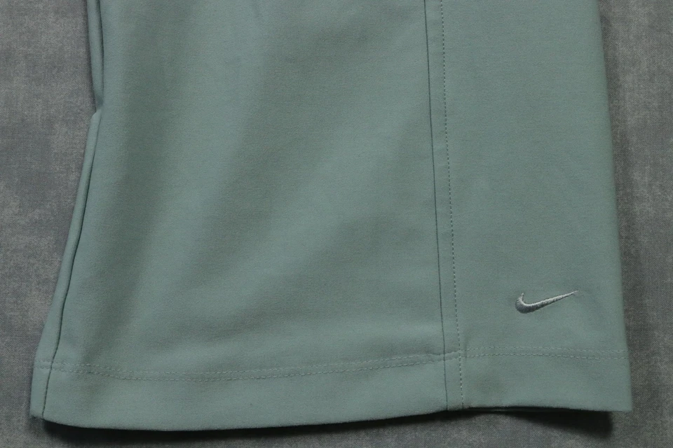 Nike Dri-FIT Pants Womens Small Green Wide Leg Drawstring Zip Pockets Athletic - Image 3 of 4
