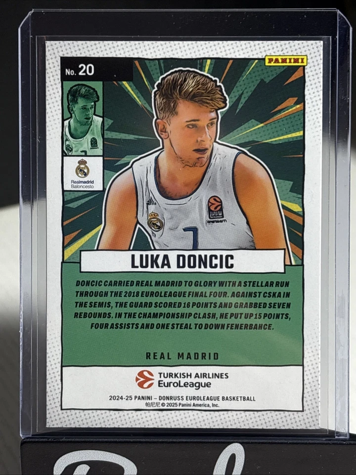 2024-25 Donruss EuroLeague #20 Luka Doncic - Net Marvels - Láser rojo /75 🔥 Foto 3 de 4