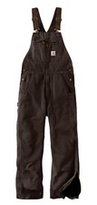 New With Tags Carhartt black quilted lined insulated bib overalls mens XL 42x30