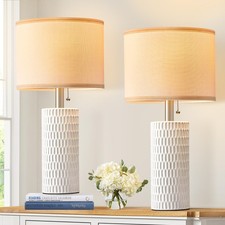 Table Lamps for Living Room Set of 2 Ceramic Table Lamps for Bedroom 20" Moder
