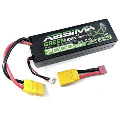 Absima 4140019 7.4V 7000mAh LiPo Rechargeable Battery Number of Cells: 2 50