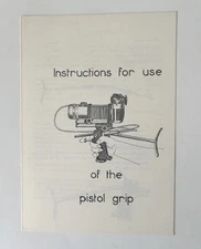 Alpa Pistol Grip Instruction Manual