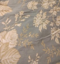 Restoration Hardware Cyan Blue Gray Duvet Cover Floral 104" W Queen King Italy