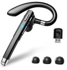 Bluetooth Headset with USB Type C 270 Degrees Rotatable Microphone for White