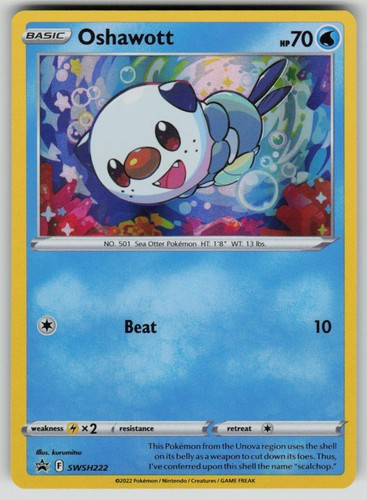 Oshawott SWSH222 Holo P Sword & Shield Promo Pokemon Near Mint