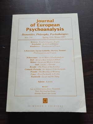Journal Of European Psychoanalysis Spring 1996-Winter 1997 Nos. 3-4 Freud