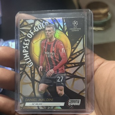 Topps Stadium Club Chrome Daniel Maldini AC Milan UCL Glimpses of Gold GG-DM