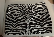 Cinq E Sept SEQUIN ZEBRA JUNO SKIRT Size 12