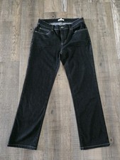 Eileen Fisher Organic Cotton Black Denim Jeans Straight Leg Size 4 EUC