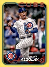 2024 Topps Series 1 - Adbert Alzolay #129 Yellow Border Parallel Chicago Cubs