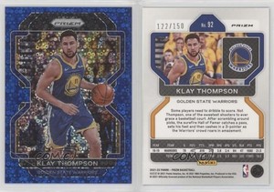 2021-22 Panini Prizm Fast Break Blue Prizm /150 Klay Thompson #92