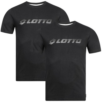 Lotto Duo Herren Casual Freizeit Classic T-Shirt 2er-Pack schwarz neu