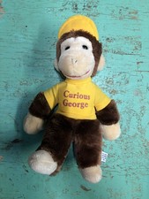 Curious George 1984 Plush Stuffed Doll Toy Figure Vtg Monkey Movie Eden Yellow