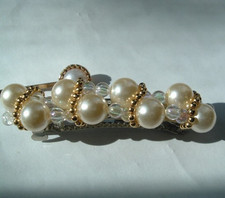 WEDDING WHITE PEARL BOBBY PIN AND FRENCH HAIR BARRETTE NWT