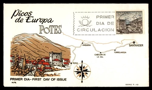 Mayfairstamps Spain FDC View Potes Map First Day Cover aaw_42623