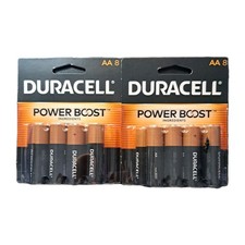 Duracell AA Alkaline Batteries Power Boost Two 8 Packs 16 Total Exp 03/2037 