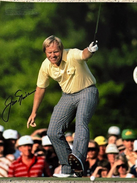 JACK NICKLAUS GOLDEN BEAR HAND SIGNED AUTOGRAPHED MASTERS VICTORY 8X10 COA
