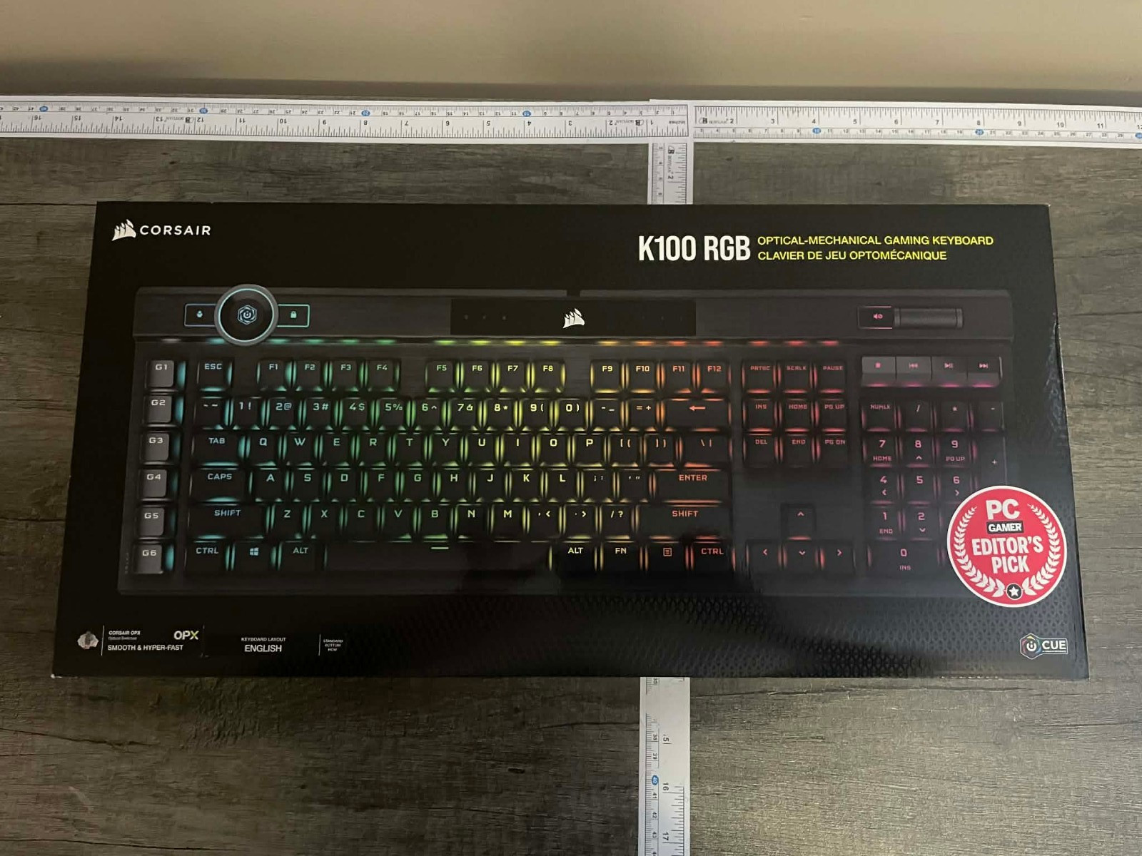 Corsair K100 RGB Optical-Mechanical Gaming Keyboard - Black 