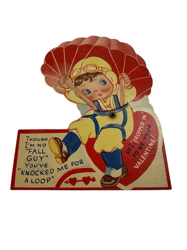 1943 Mechanical Valentine Parachute Parachuter Pilot Goggles “Fall Guy Drop In