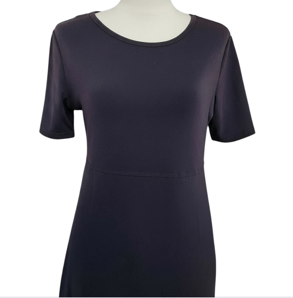 VESTIDO CAMISETA TRAVELSMITH VINTAGE Preto Nylon/Spandex Malha EMPIRE SEAM Maxi GG - Imagem 3 de 4