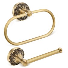 Otoolling 2 Pcs Antique Toilet Paper Holder Hand Towel Ring, Rectangle