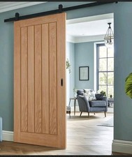 Top Mounted Black Sliding Track & Door  2040x826mm Door