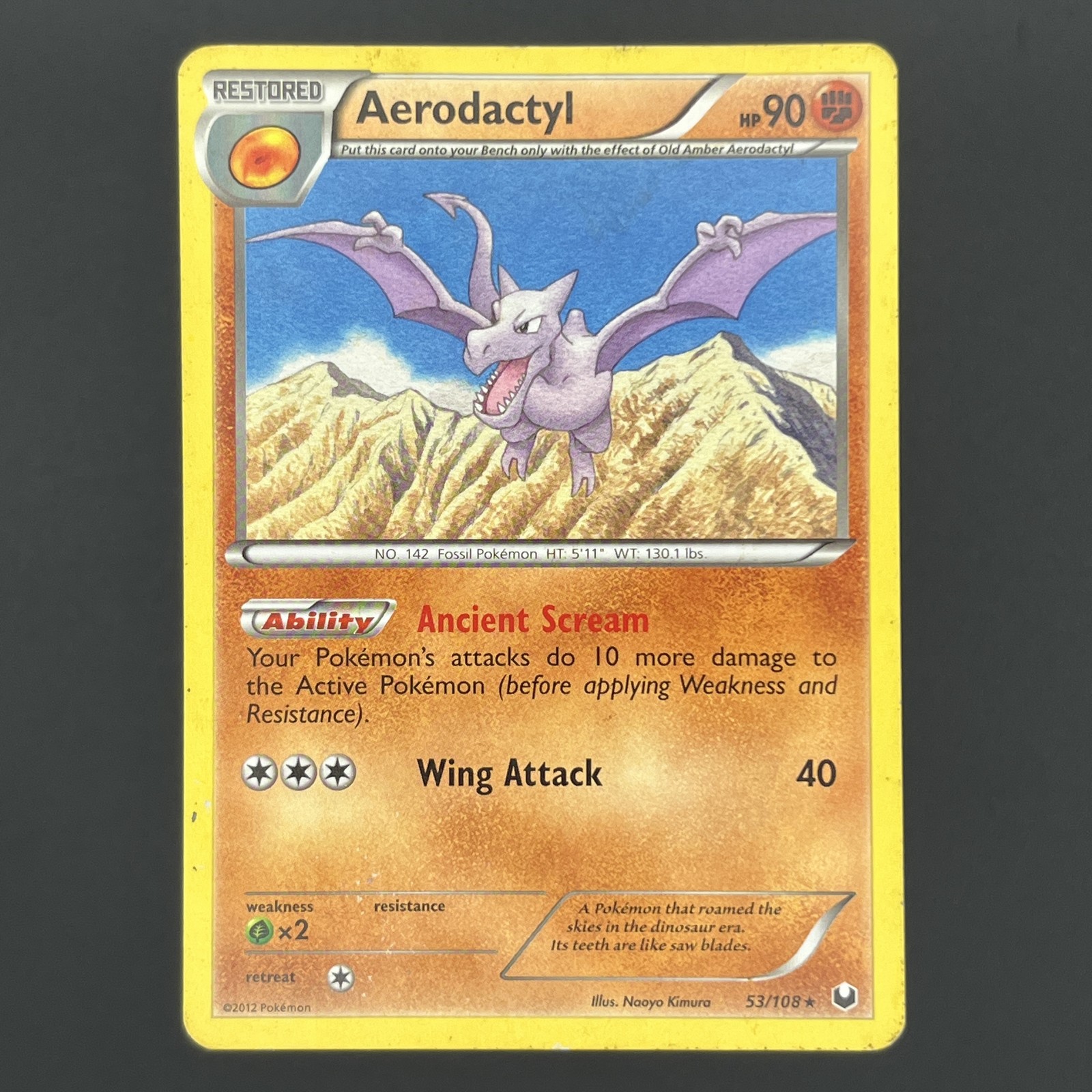 Aerodactyl 53/108 Rare DEX Dark Explorers Pokemon MP