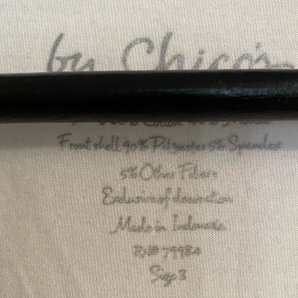 Кремовый топ Chicos 3 (XL) без рукавов с блестками ub1-41 - Изображение 3 из 4