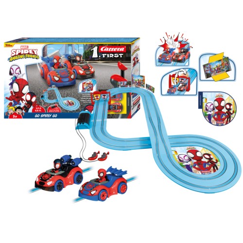 Carrera FIRST Spidey circuit auto stable et sécurisé pour stimuler l'éveil des enfants