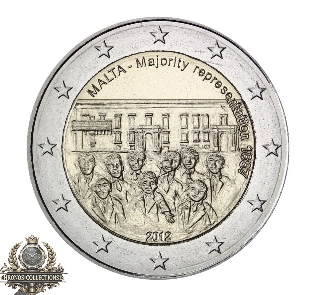 2 euro Malte 2012 1887 Majorité au conseil des représantants #004/68-STK-2