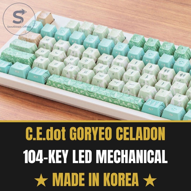 C.E.dot Goryeo Celadon Korean Mechanical Keyboard LED PBT 104-Key Wired